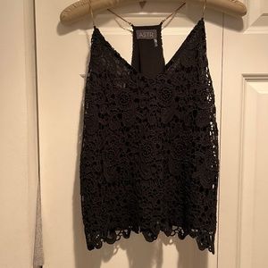 Black lace top